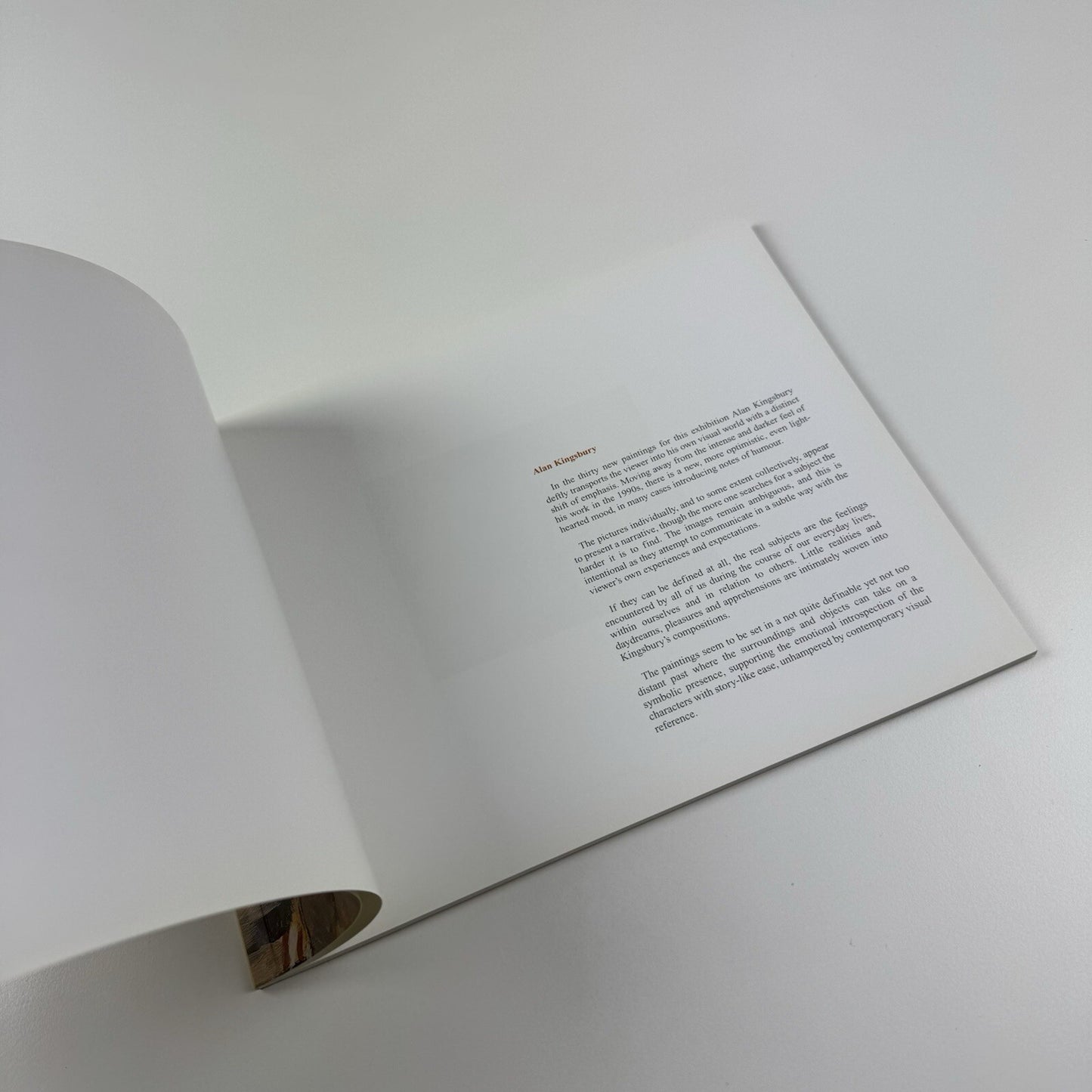 Alan Kingsbury. Introspections | Jonathan Cooper London exhibition catalogue, 2003