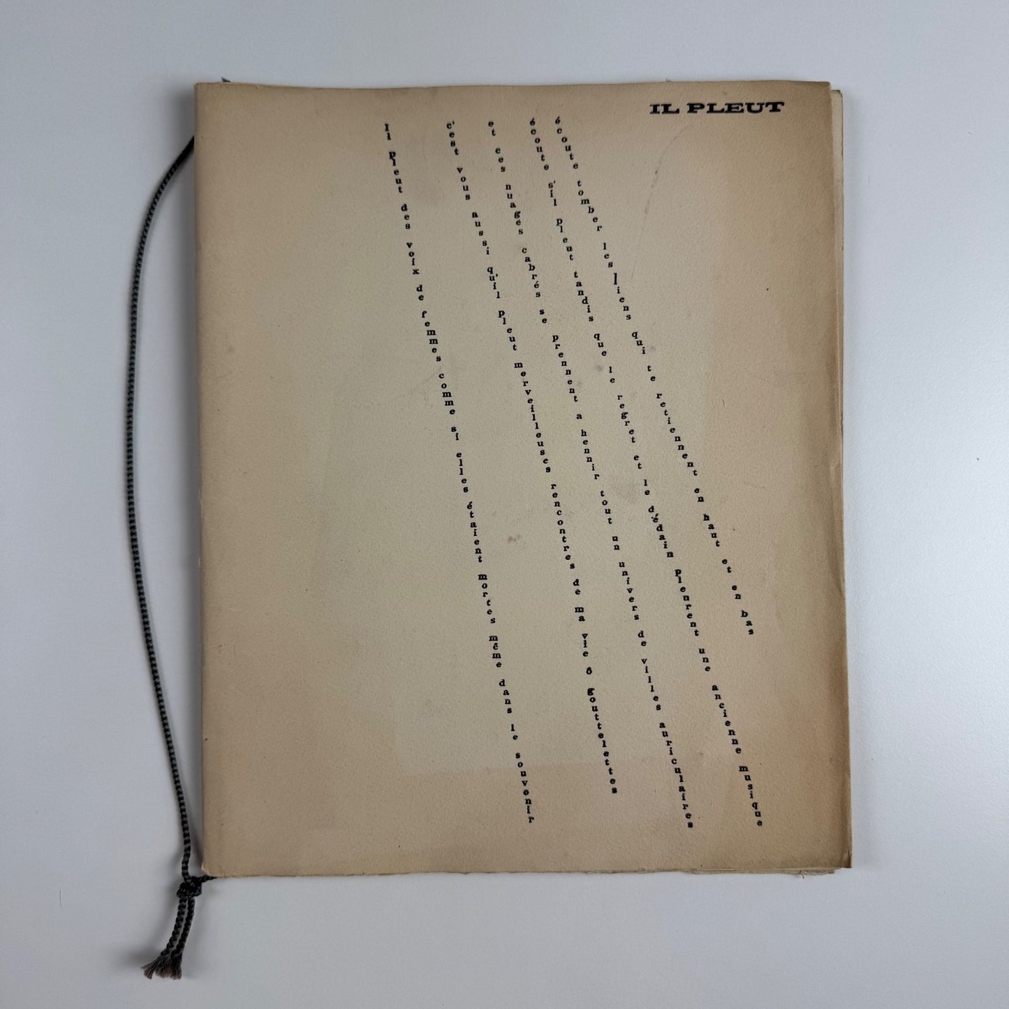 Il Pleut Apollinaire Chez Lui Guillaume Apollinaire. Galerie Apollinaire, 1947