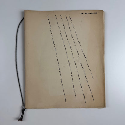 Il Pleut Apollinaire Chez Lui Guillaume Apollinaire. Galerie Apollinaire, 1947