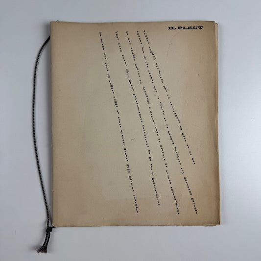 Il Pleut Apollinaire Chez Lui Guillaume Apollinaire. Galerie Apollinaire, 1947