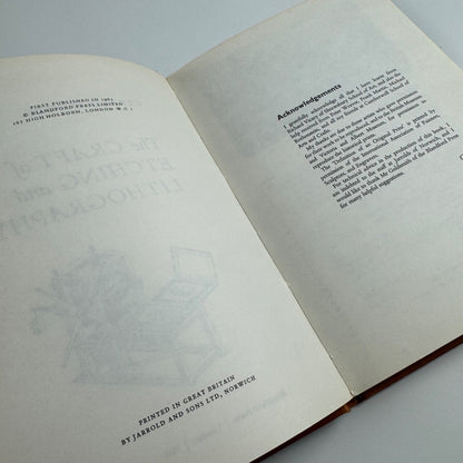 The Craft of Etching and Lithography by Gerald Woods | Blandford Press, 1965