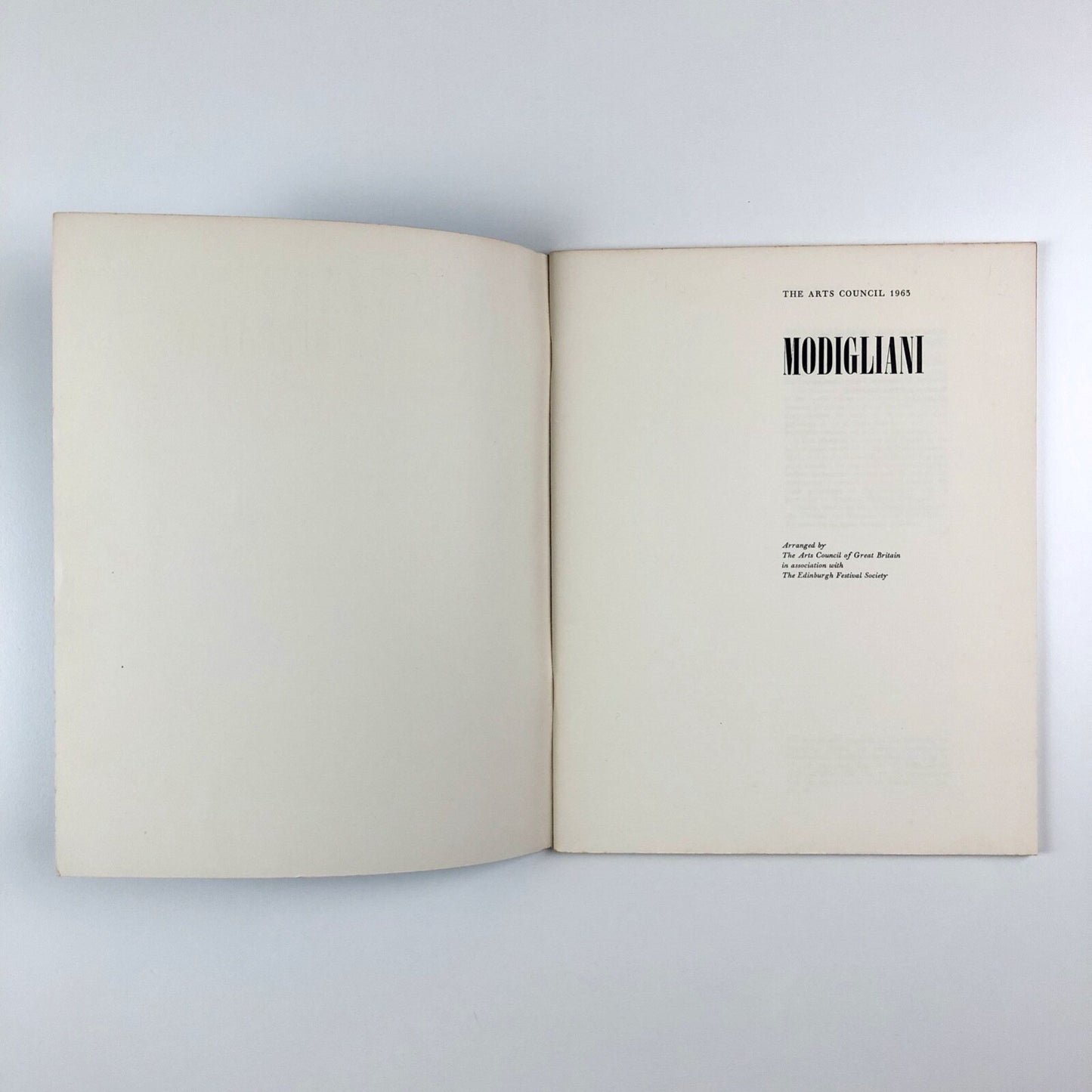 Modigliani – Tate Gallery / Edinburgh Festival Society catalogue, November 1963