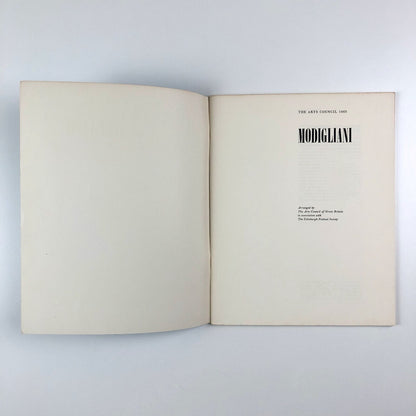 Modigliani – Tate Gallery / Edinburgh Festival Society catalogue, November 1963