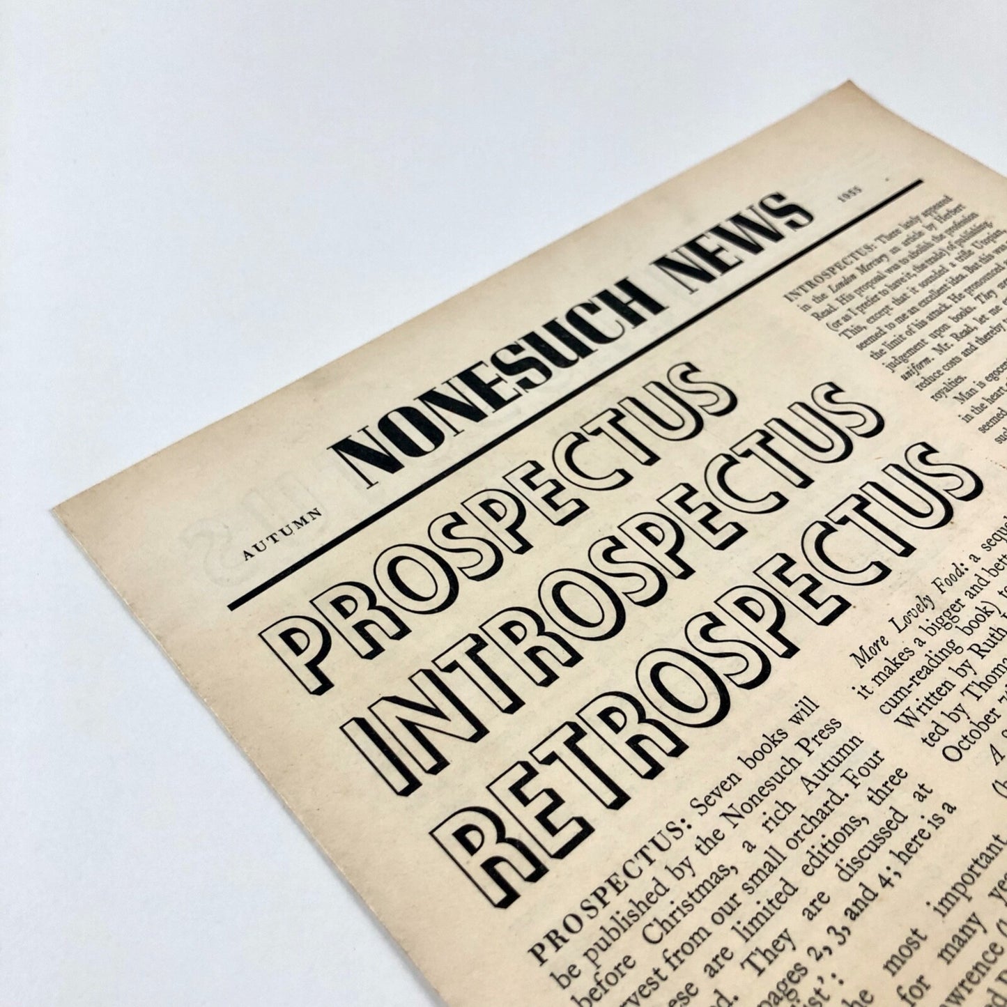 Nonesuch News – Autumn 1955 Nonesuch Press
