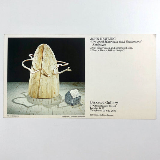John Newling | Birksted Gallery – small promotional card, c.1983?