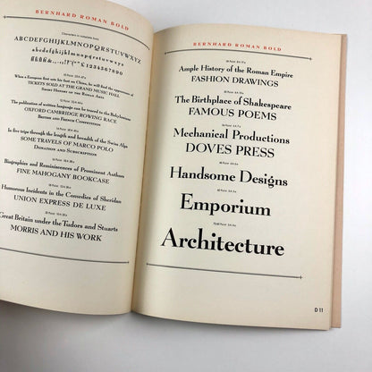 Bernhard Types | Type specimen leaflet | Soldans Ltd, London – late 1930s?