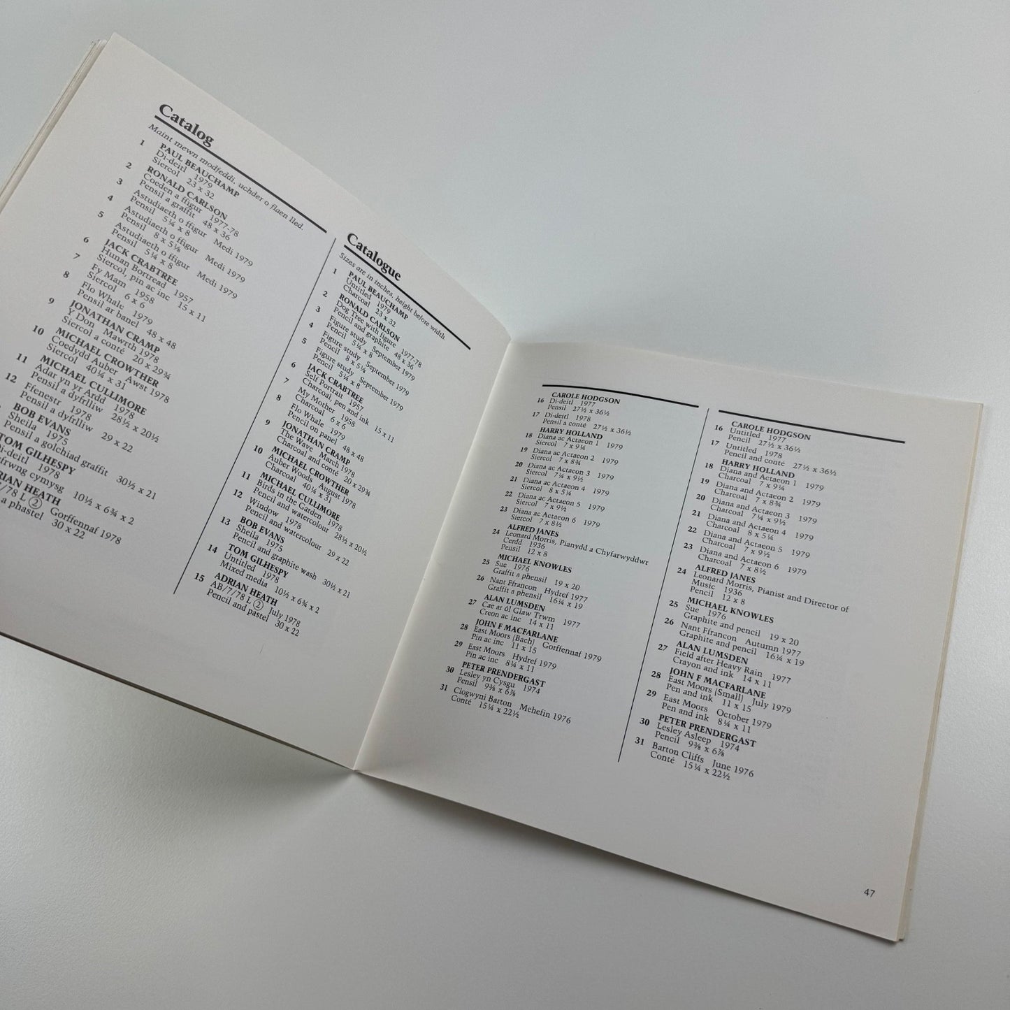 GONESTRWYDD CELFYDDYD / The Probity of Art drawings selected by Patrick Dolan Welsh Arts Council 1980