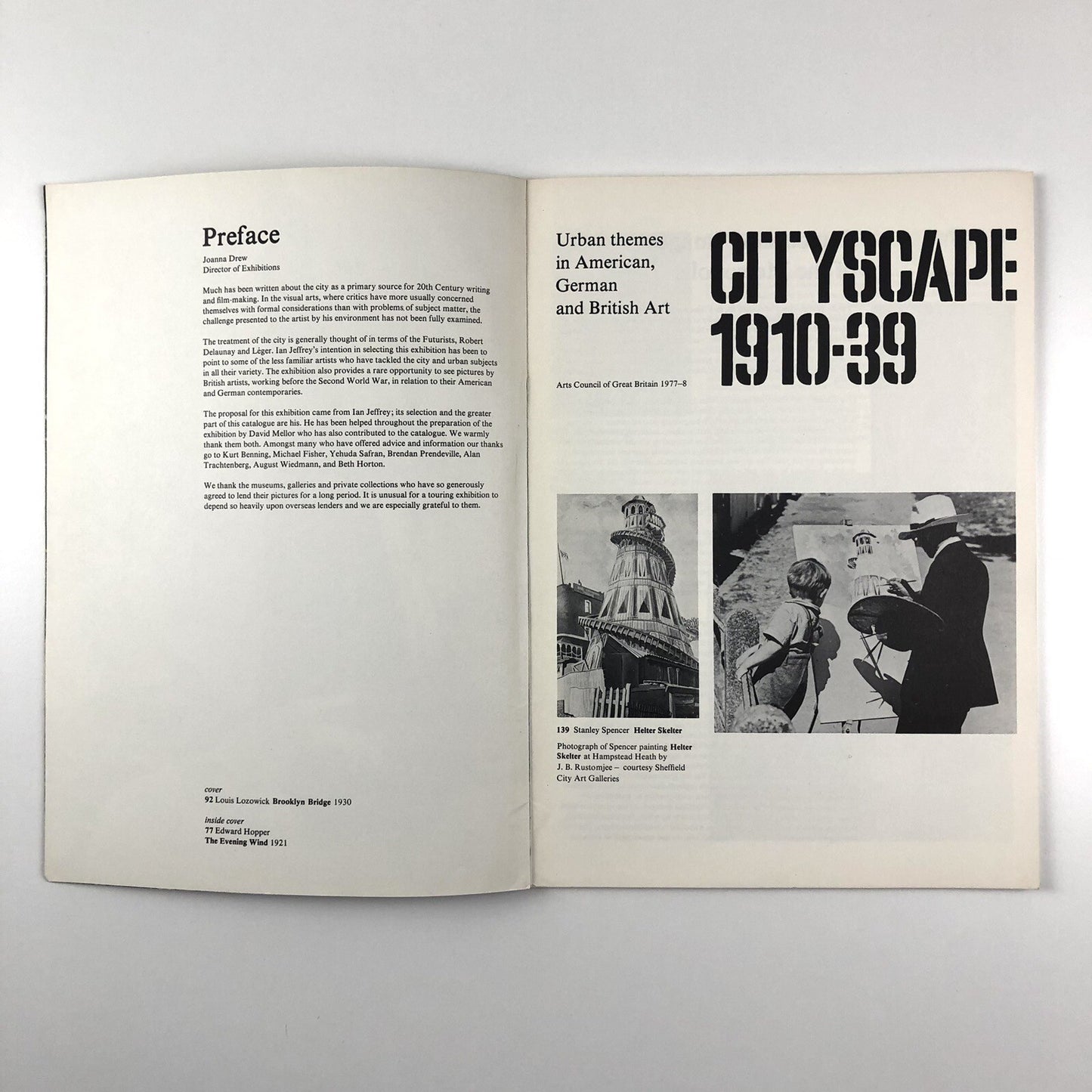 Cityscape 1910-39 – Urban themes in American, German & British Art | Arts Council catalogue, 1977-78