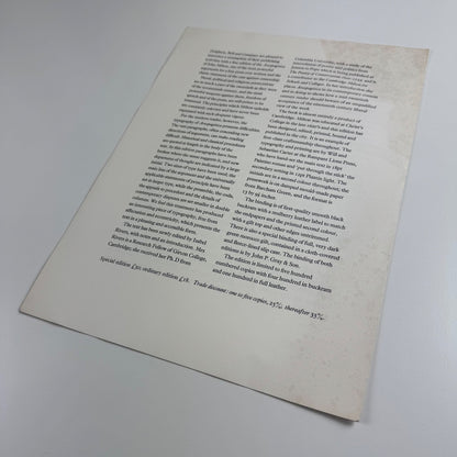 Prospectus for Aeropagitica A speech of Mr John Milton for the liberty of unlicensed printing to the Parliament of England | Rampant Lion Press undated