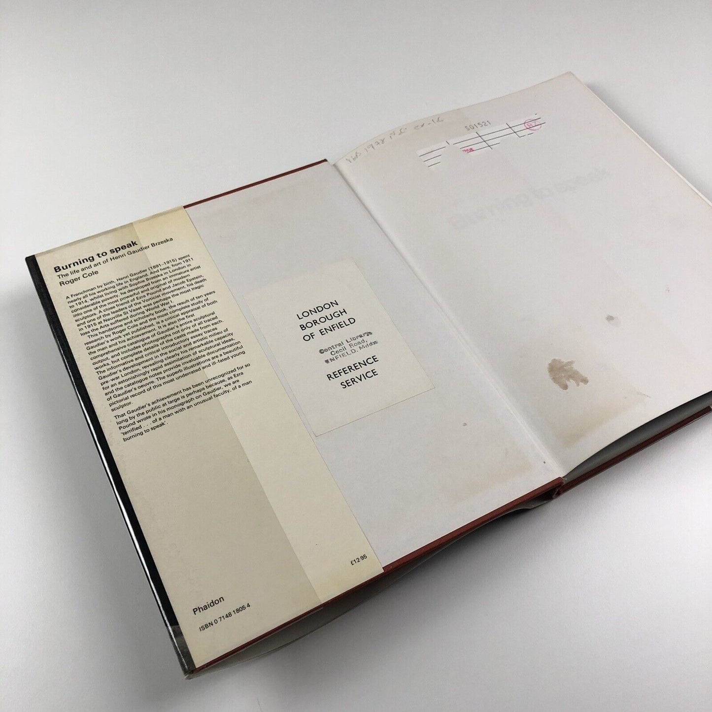 Burning to Speak – The Life and Art of Henri Gaudier Brzeska, by Roger Cole | Phaidon, 1978