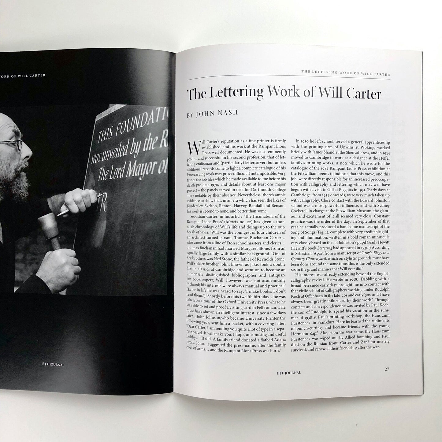 The Edward Johnston Foundation Journal | Issue No. 12, November 2007