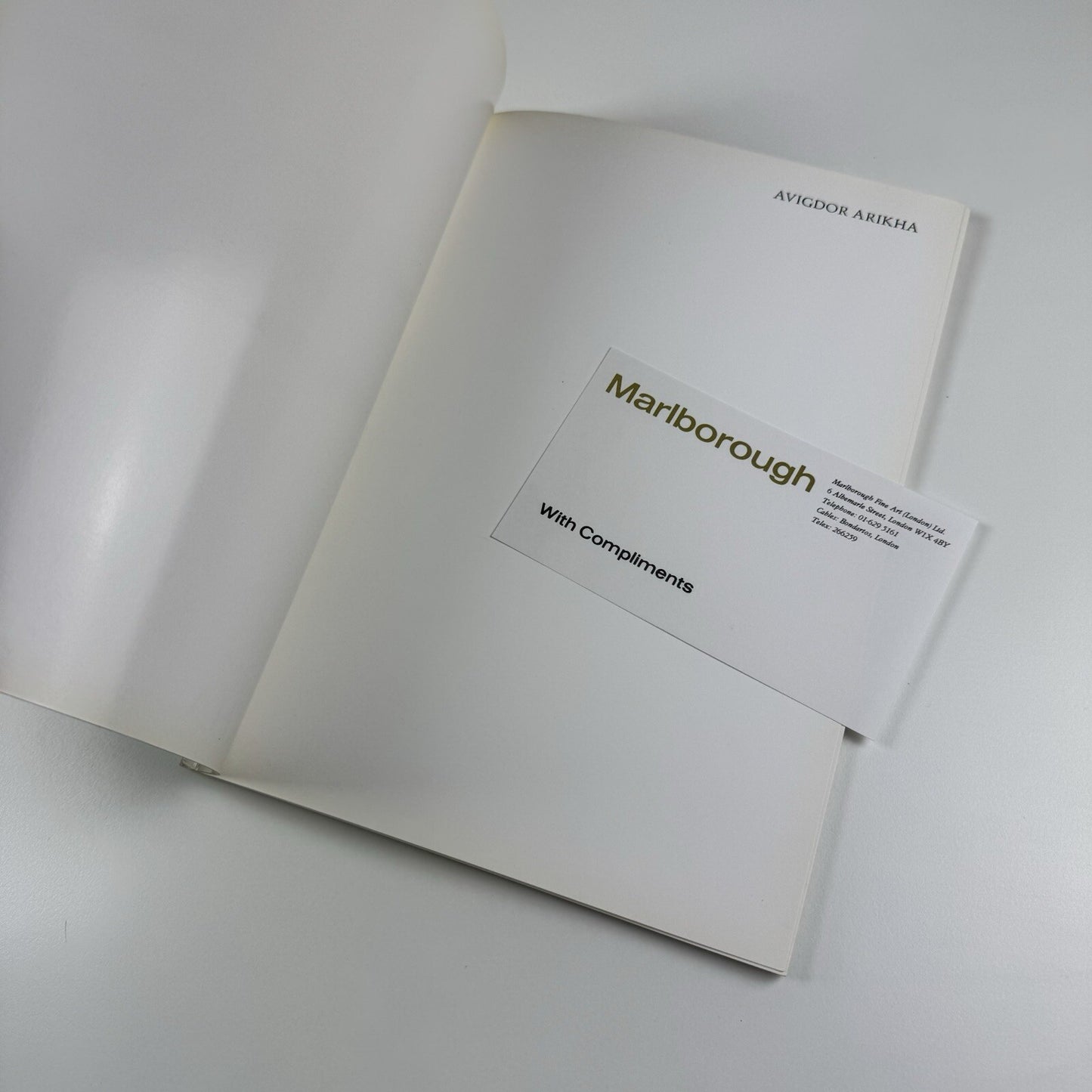 Avigdor Arikha. Oil paintings, pastels and drawings | Exhibition catalogue | Marlborough Fine Art, London, 1986