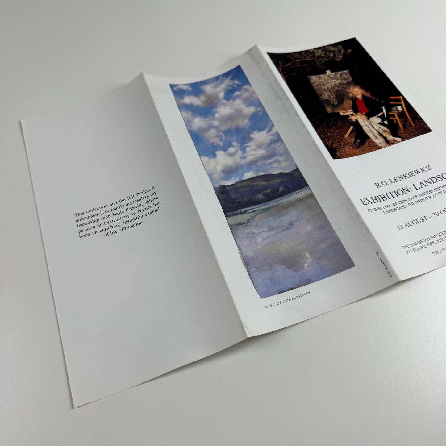 Leaflet R.O. Lenkiewicz. Landscape | Barbican Museum & Library Plymouth 1995