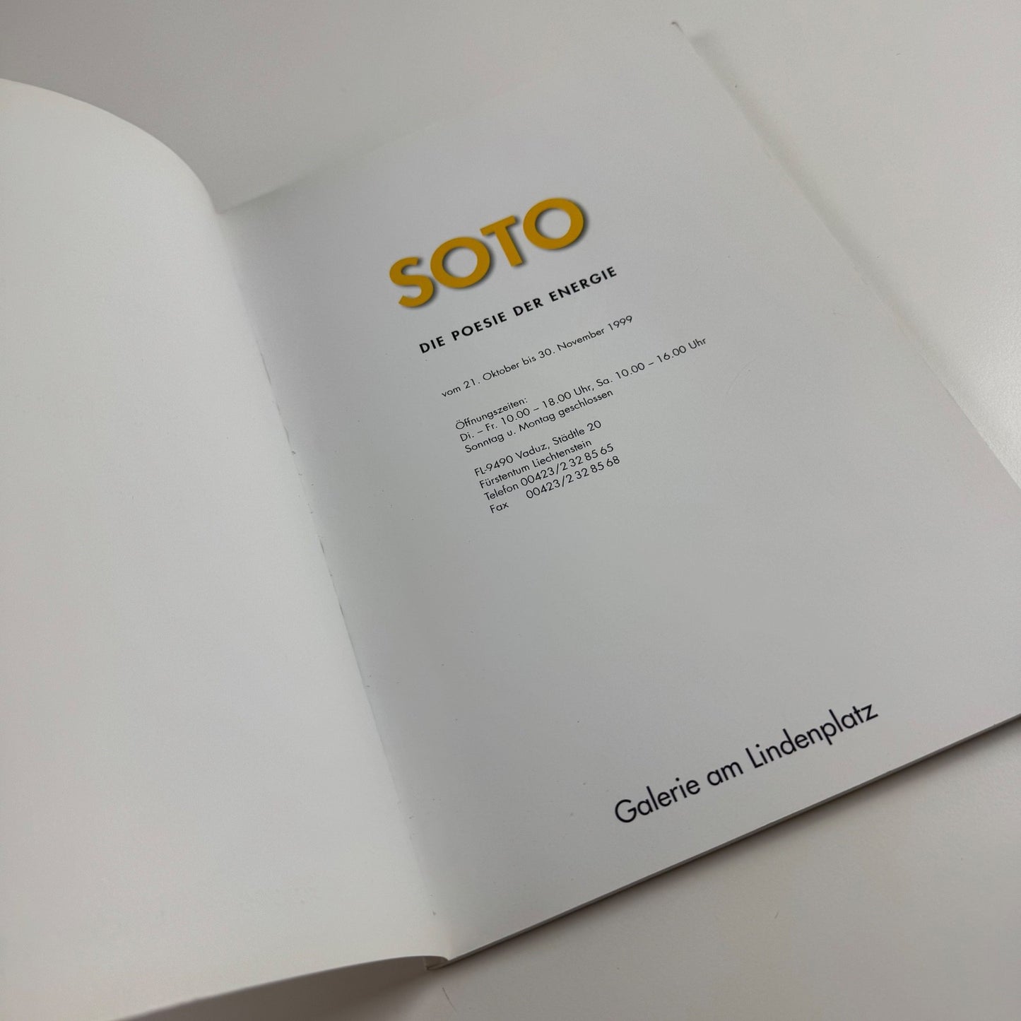 Soto. Die Poesie der Energie | Galerie am Lindenplatz, 1999