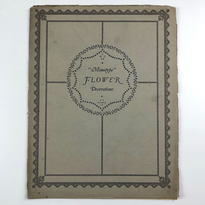 Monotype Flower Decorations type specimen booklet | Lanston Monotype, 1924