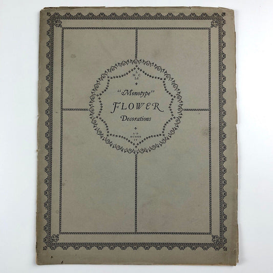 Monotype Flower Decorations type specimen booklet | Lanston Monotype, 1924