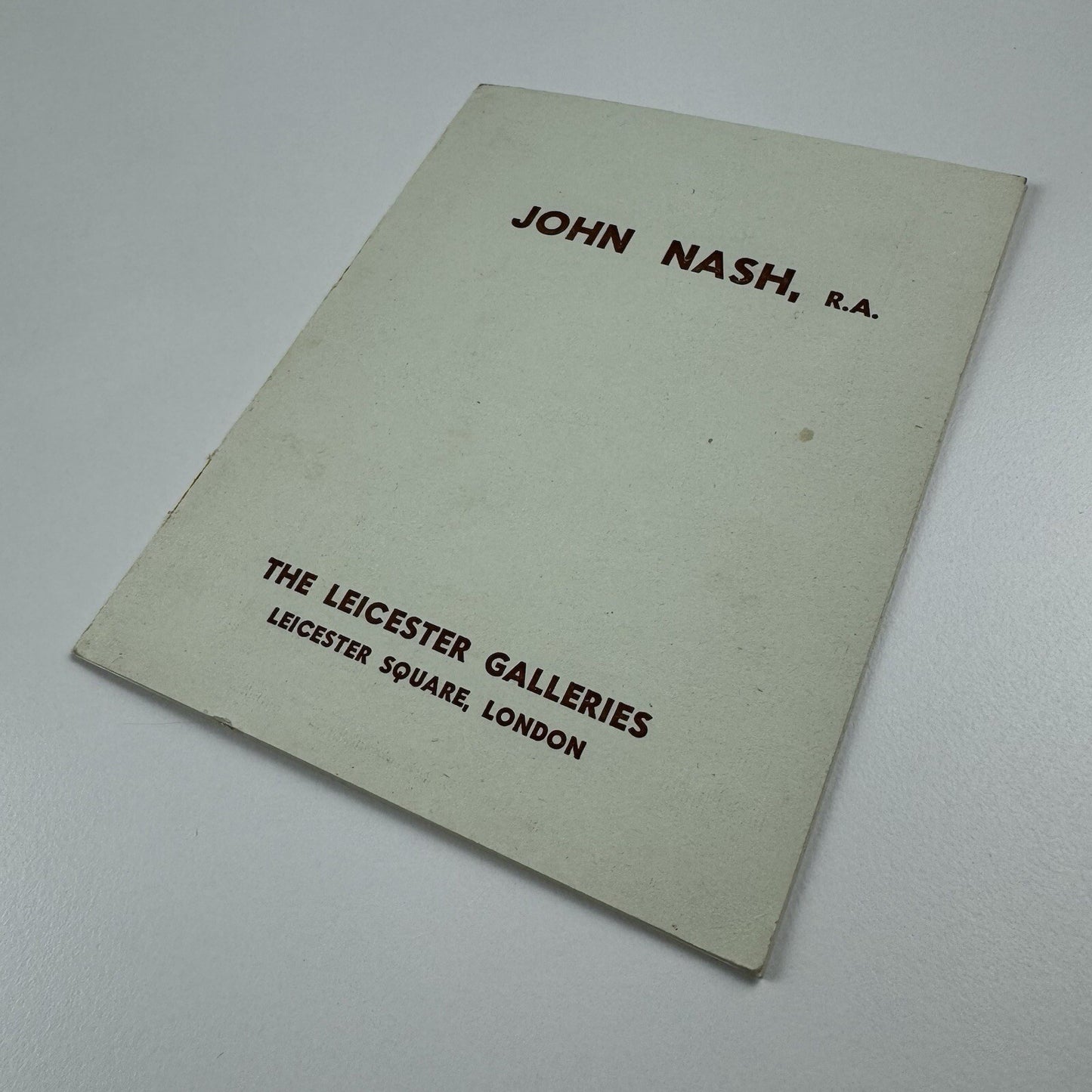 John Nash – Paintings & Watercolours | Ernest Brown & Phillips | The Leicester Galleries