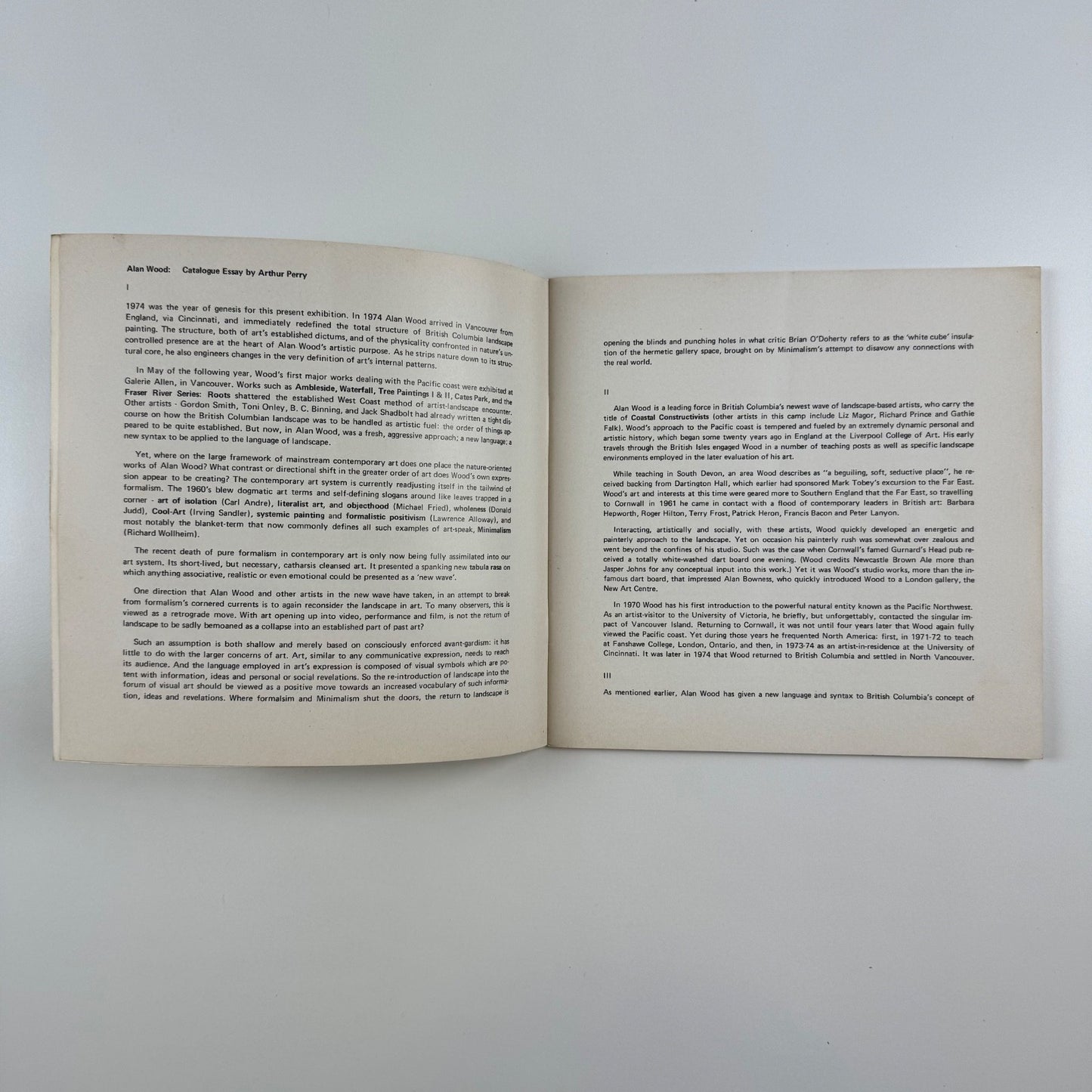 Alan Wood | Alberta College of Art Gallery, 1977 introduction by Arthur Perry
