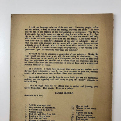 Yvette Alde | Exhibition catalogue | Anglo French Art Centre XVII exhibition Nov - Dec 1947 | introduction by Roger Brielle