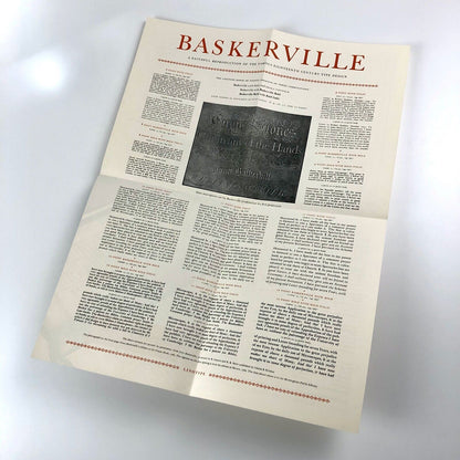 Baskerville for Linotype composition | Fold-out type specimen sheet
