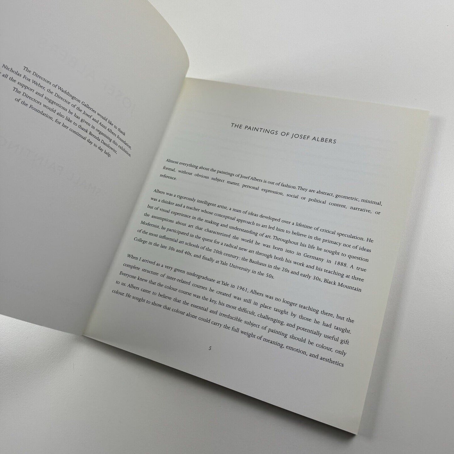 Josef Albers. Small Paintings | Waddington Galleries exhibition catalogue booklet, 2004