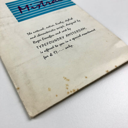 Mistral type specimen leaflet with 6 inserts | Typefoundry Amsterdam | Roger Excoffon
