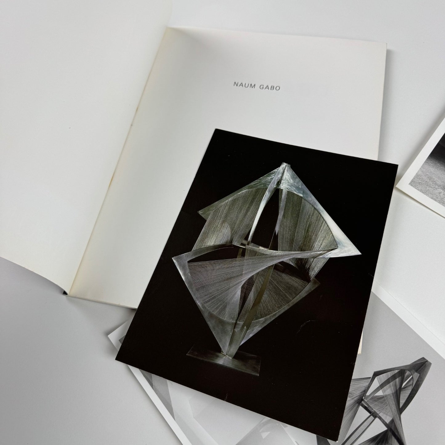 Naum Gabo. Sixty Years of Constructivism Tate Gallery, 1987 + private view invitation, and photos