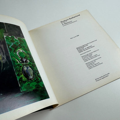 Graham Sutherland A Bestiary | Marlborough May-June 1968 Gordon House typography