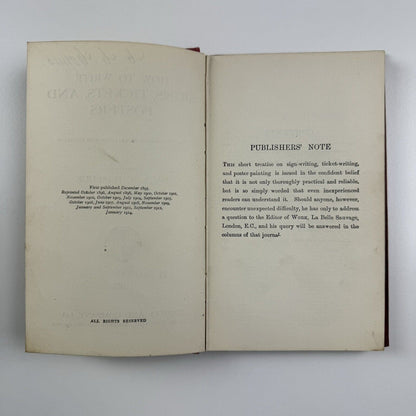 How to write signs, tickets and posters editor Paul N. Hasluck | Cassell & Co, 1914 [Copus & Sons]
