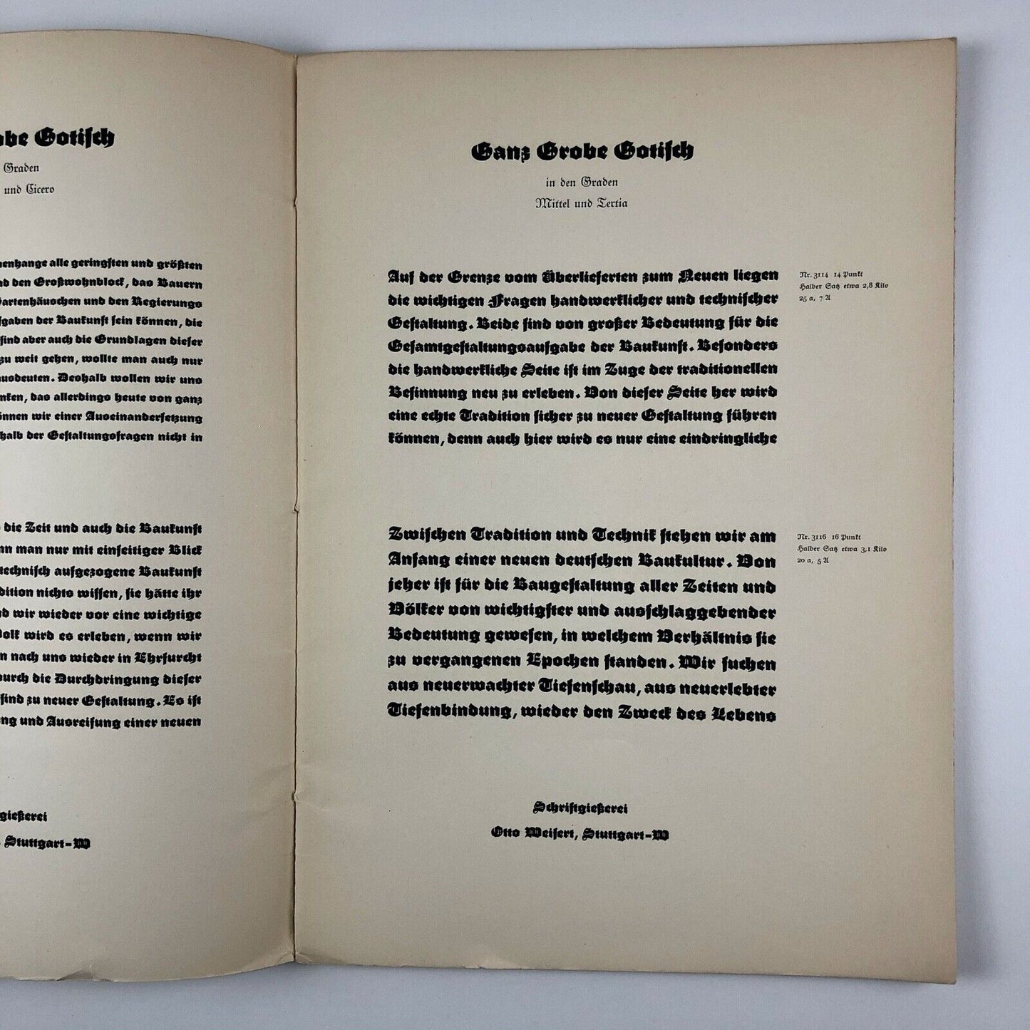 Ganz Grobe Gotische type specimen booklet | Otto Weisert Schriftgiesserei, 1930s | Friedrich Hermann Ernst Schneidler