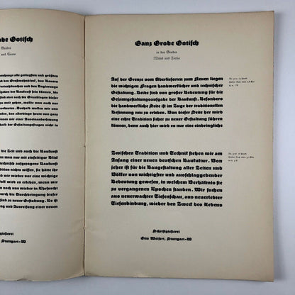 Ganz Grobe Gotische type specimen booklet | Otto Weisert Schriftgiesserei, 1930s | Friedrich Hermann Ernst Schneidler