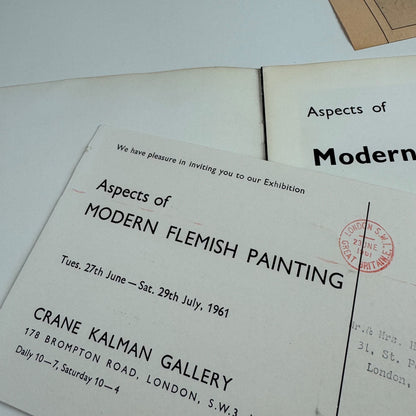 Aspects of Modern Flemish Painting | Crane Kalman Gallery 1961