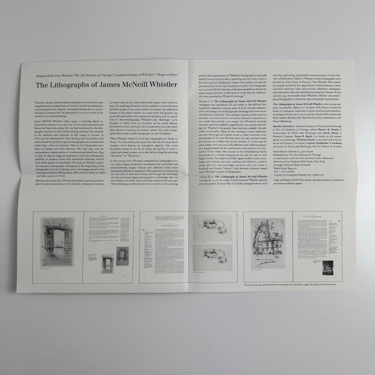 Leaflet/order form for James McNeill Whistler | Hudson Hills Press, 1998