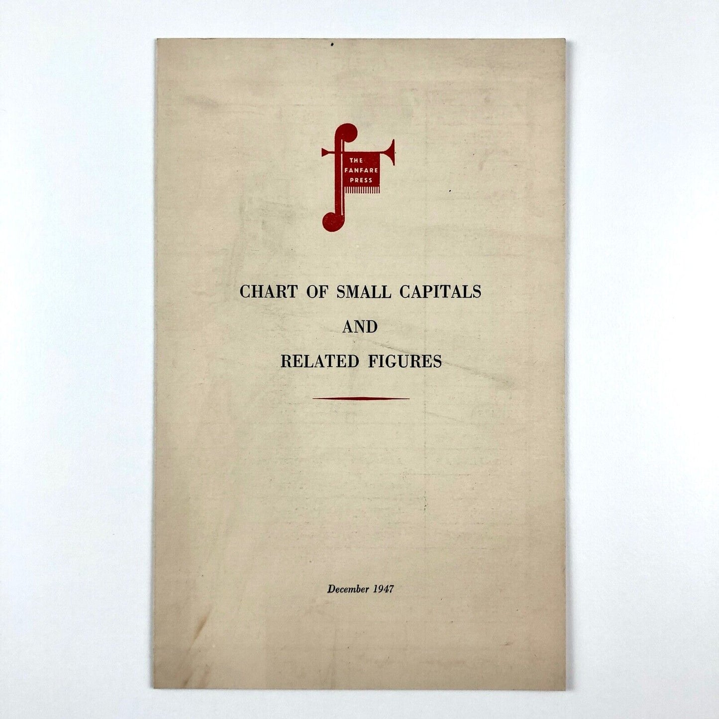 Chart of small capitals & related figures | The Fanfare Press type specimen | December 1947