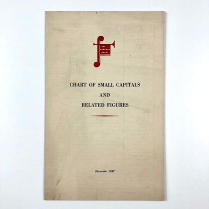 Chart of small capitals & related figures | The Fanfare Press type specimen | December 1947