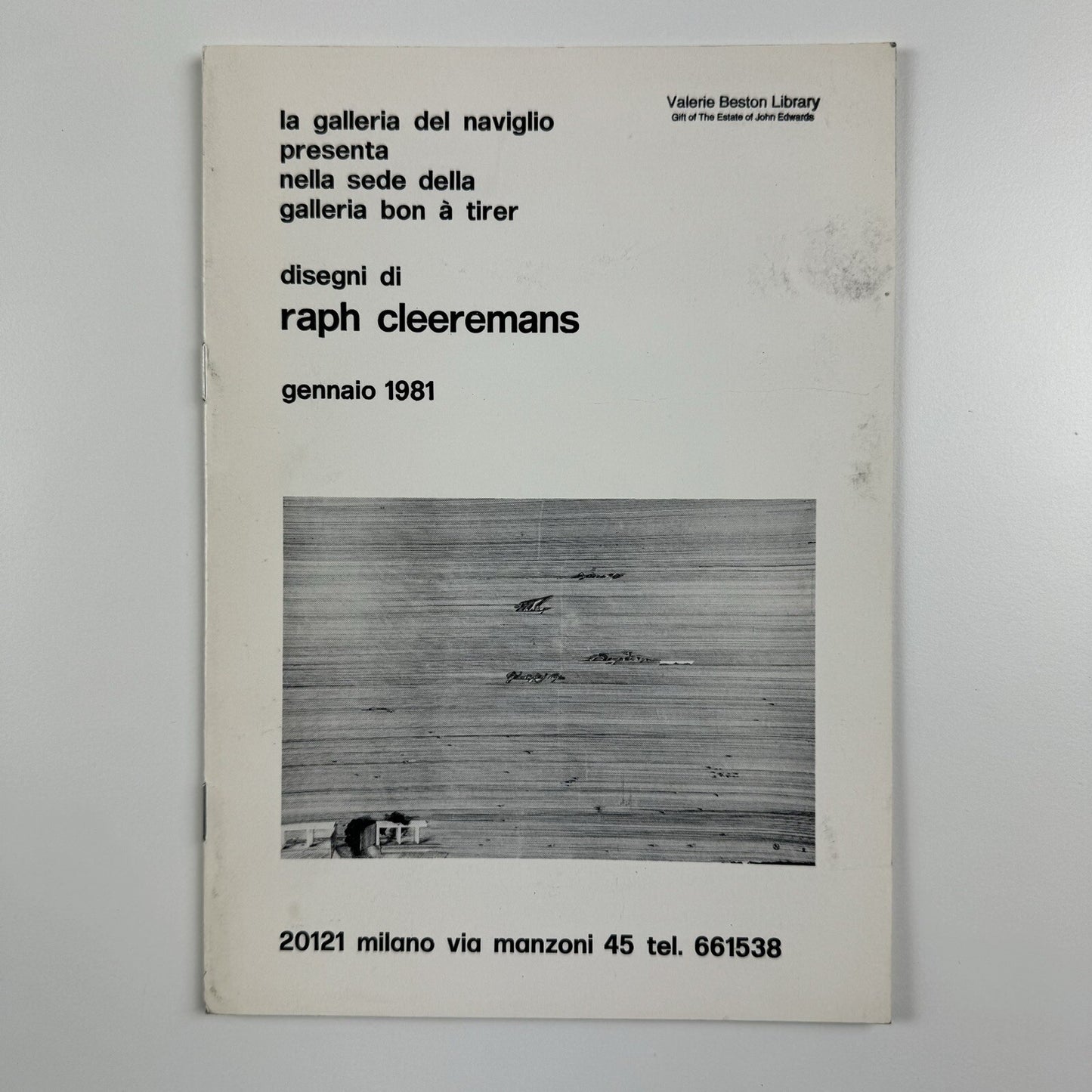 Disegni di Raph Cleeremans | Galleria del Naviglio, Milan January 1981 | Exhibition leaflet