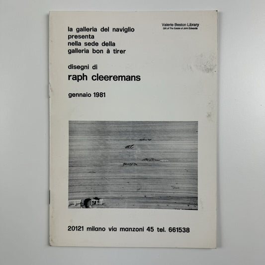 Disegni di Raph Cleeremans | Galleria del Naviglio, Milan January 1981 | Exhibition leaflet
