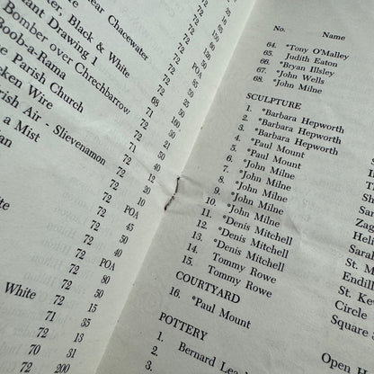Catalogue Penwith Society Gallery winter exhibition 1972/73