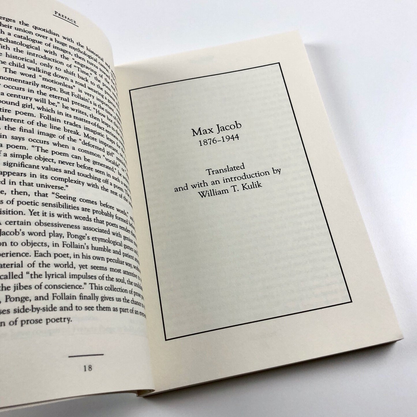 Dreaming the Miracle. Three French Prose Poets | Jacob, Ponge, Follain | White Pine Press, 2006