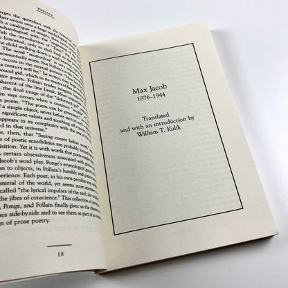 Dreaming the Miracle. Three French Prose Poets | Jacob, Ponge, Follain | White Pine Press, 2006