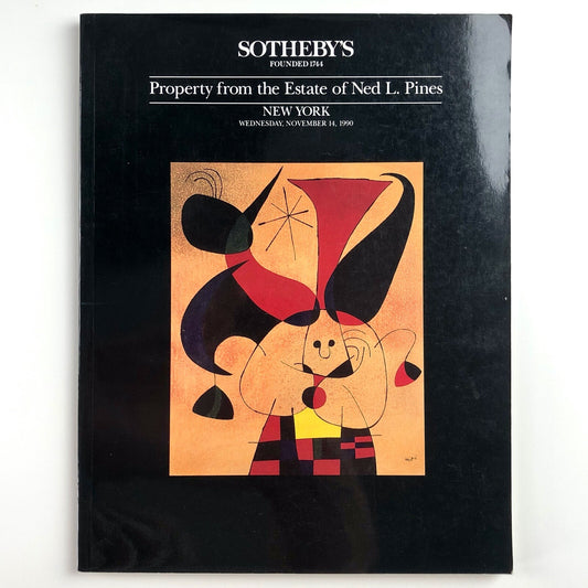 Sotheby's sale catalogue – The Estate of Ned L. Pines | New York, November 1990