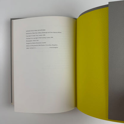 Ainslie Yule: Wall Sculptures | Talbot Rice Gallery/Edinburgh; Ulster Museum, 1999 edition of 500