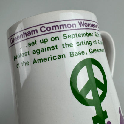 Commemorative mug CND Greenham Common Womens Peace Camp, Acton CND 1982
