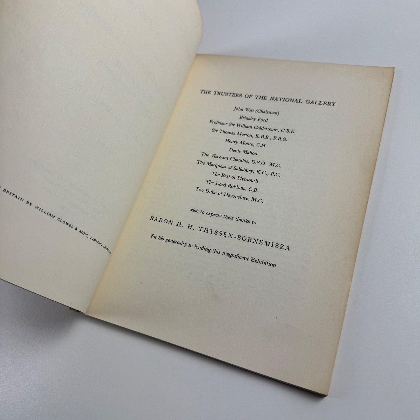 From Van Eyck to Tiepolo Pictures from Thyssen-Bornemisza Collection National Gallery 1961 Text