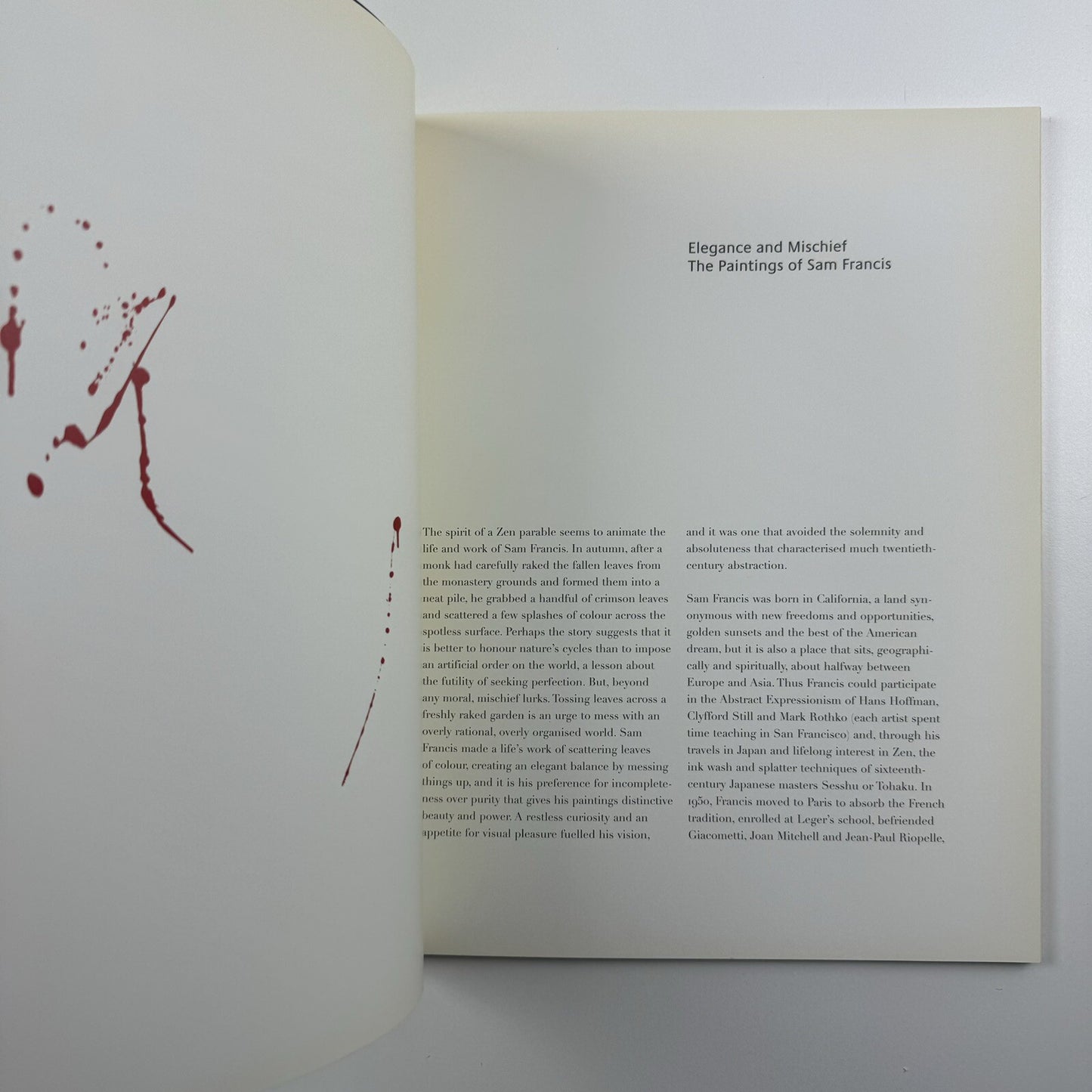 Sam Francis 1923-1994 | Robert Sandelson/Broadbent, London 2003 catalogue