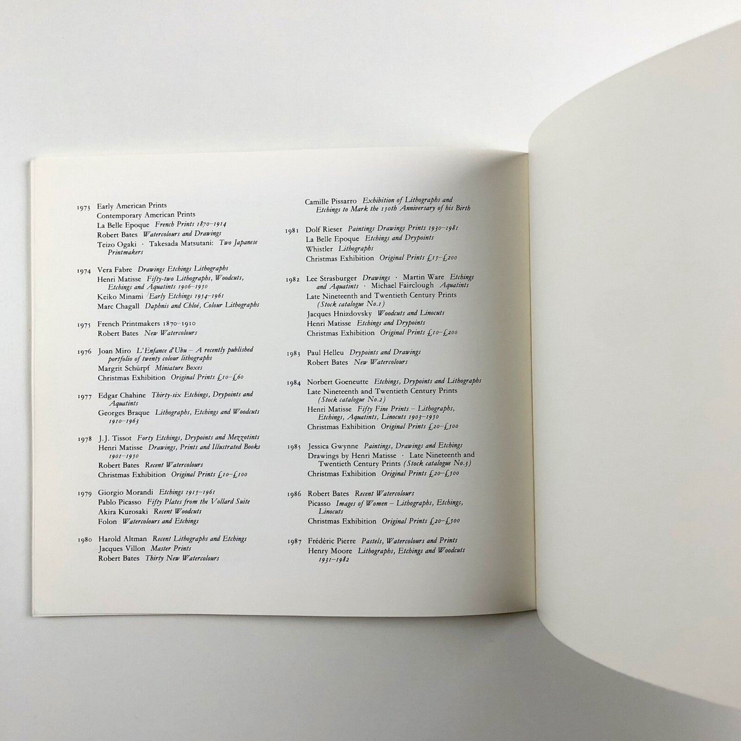 Henry Moore: Lithographs, etchings and woodcuts, 1931-1982 | Lumley Cazalet catalogue, 1987
