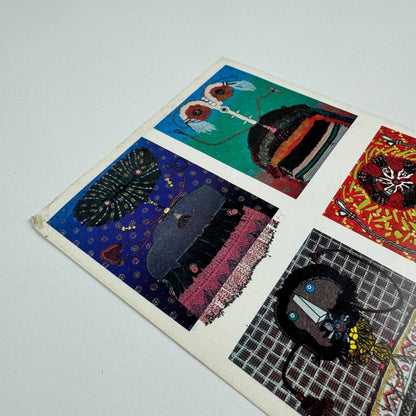 Promotional card for Enrico Baj, presumably an exhibition. Undated, presumed to be 1970s