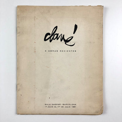[Antoni] Clavé | Exhibition catalogue | Sala Gaspar Barcelona, 1961