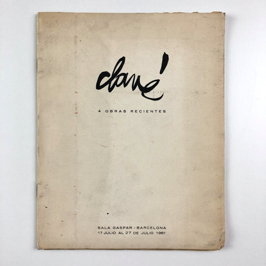 [Antoni] Clavé | Exhibition catalogue | Sala Gaspar Barcelona, 1961