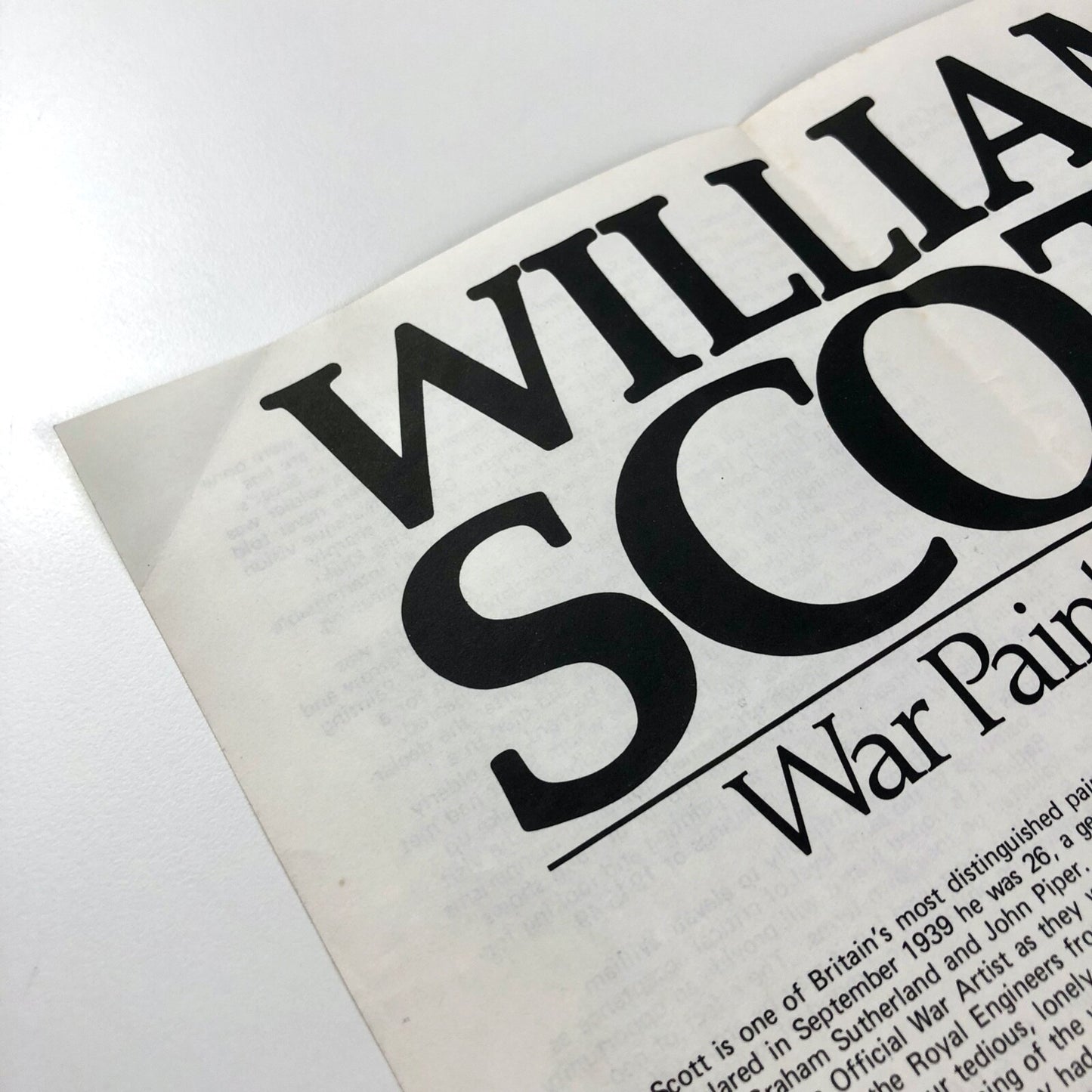 William Scott – War Paintings 1942-46 | Fold-out guide | Imperial War Museum, 1981